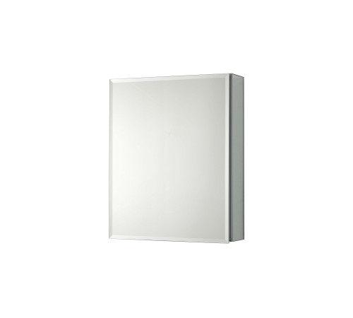 Зеркальный шкаф AQUATON 508x660x134 мм алюминиевый без подсветки петли слева AQ7508-MC