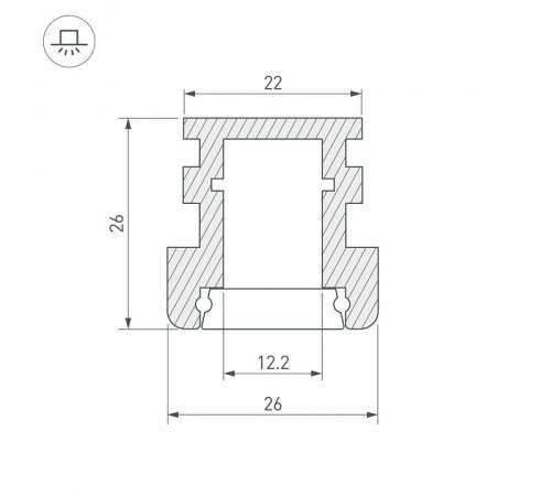 Профиль встраиваемый Arlight HR-F-2000 012091