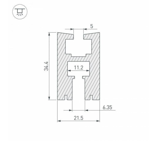 Профиль для стекла Arlight EX-2000 013208