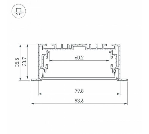 Короб встраиваемый Arlight S2-LINIA 021178(1)