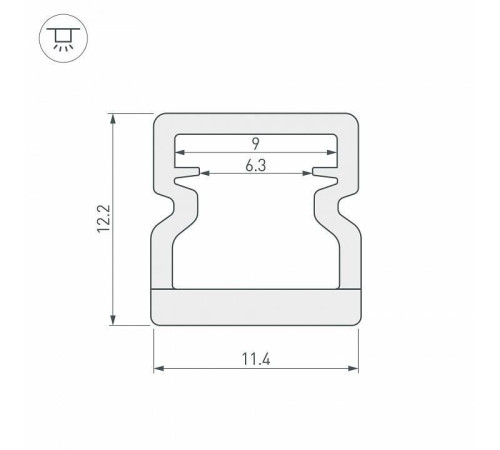 Профиль накладной Arlight WPH 023302(1)