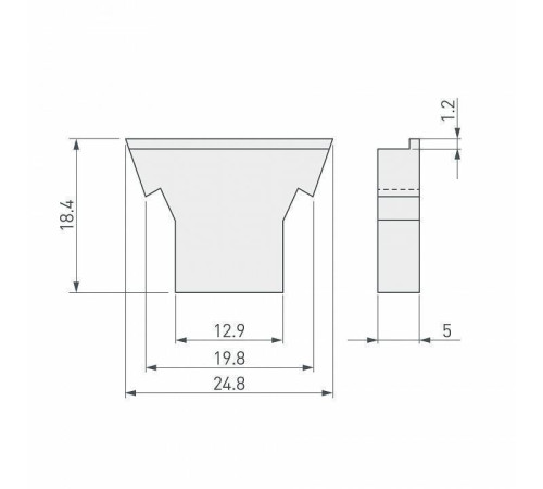 Заглушка для профиля Arlight KLUS 027736