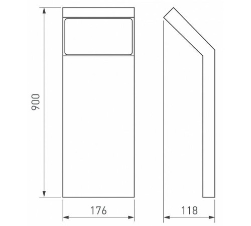 Наземный высокий светильник Arlight Ecran 029992