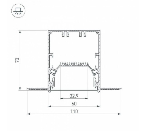 Соединитель угловой X-образный накладной Arlight S-LUX 030134