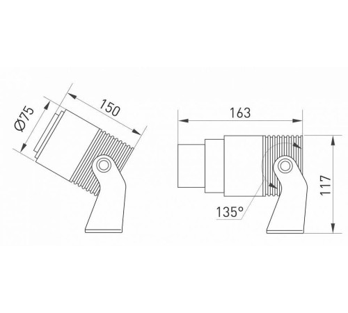 Настенно-потолочный прожектор Arlight Ray 032561
