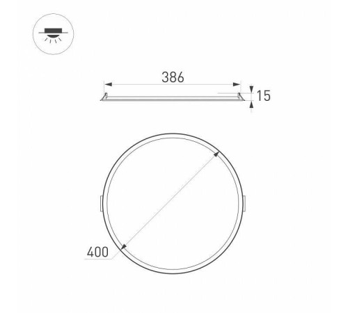 Встраиваемый светильник Arlight DL EDGE 034724