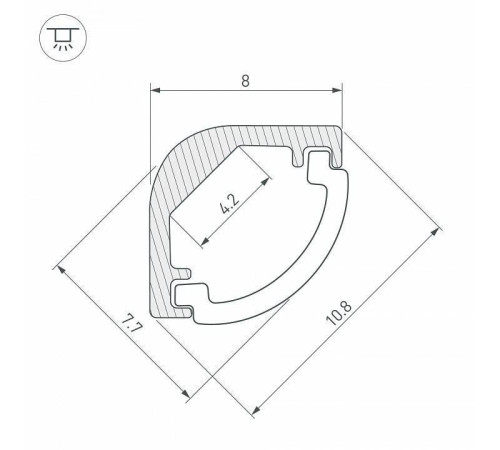Профиль накладной угловой внутренний Arlight ARH-KANT 36323