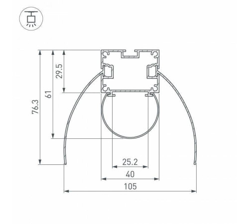 Профиль подвесной Arlight ARH-POWER 036343