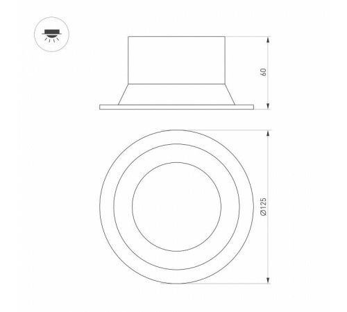 Встраиваемый светильник Arlight BREEZE-R85-10W Warm3000 WH 036614