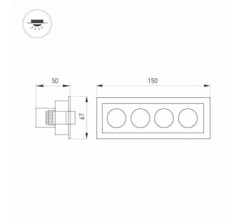 Встраиваемый светильник Arlight ORIENT 037209