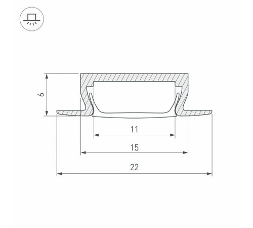 Профиль встраиваемый Arlight MIC 038688
