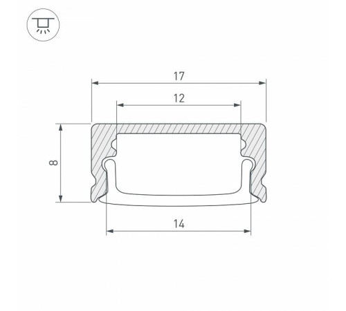 Профиль накладной Arlight ARH-LINE 040299