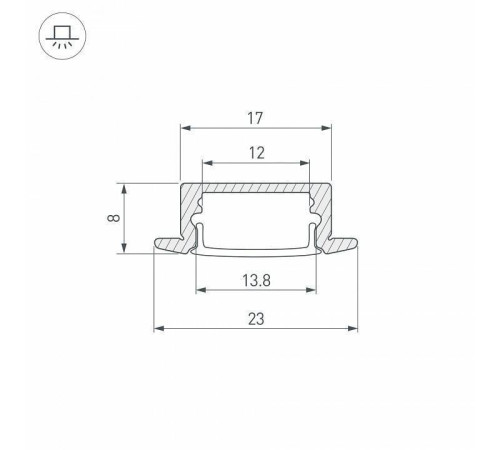Профиль встраиваемый Arlight ARH-LINE 040300
