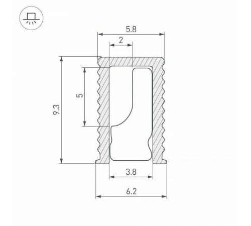 Профиль встраиваемый Arlight SL-MINI 044082