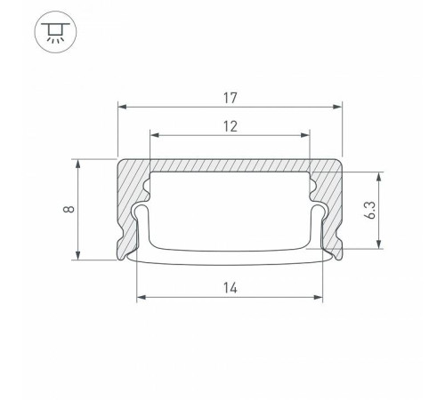 Профиль накладной Arlight LINE 044234(1)