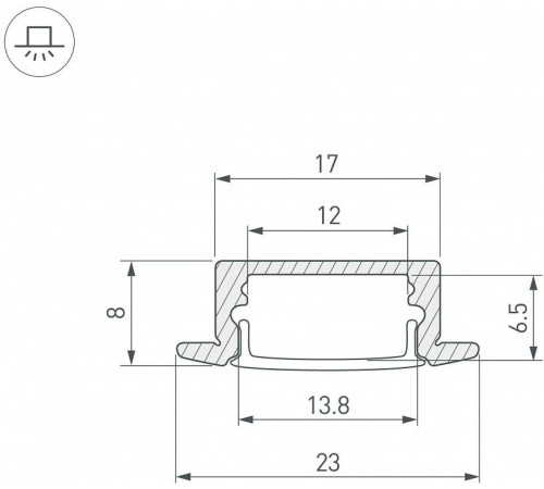 Профиль встраиваемый Arlight ARH-LINE 044237