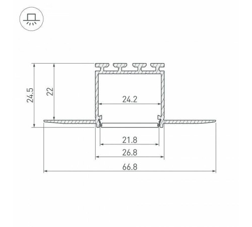 Профиль встраиваемый Arlight PLS-LOCK 044851