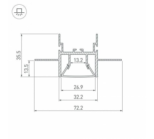 Профиль встраиваемый Arlight FOLED 044853