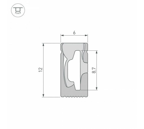 Профиль для плинтусов гибкий Arlight WPH-FLEX 045785