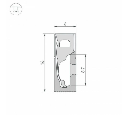 Профиль для плинтусов гибкий Arlight WPH-FLEX 045842