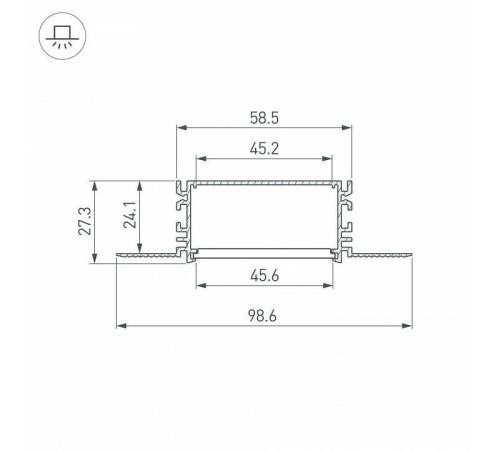 Профиль встраиваемый Arlight FANTOM 046429