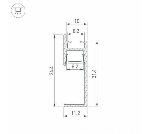 Профиль для плинтусов Arlight PLINTUS 046858