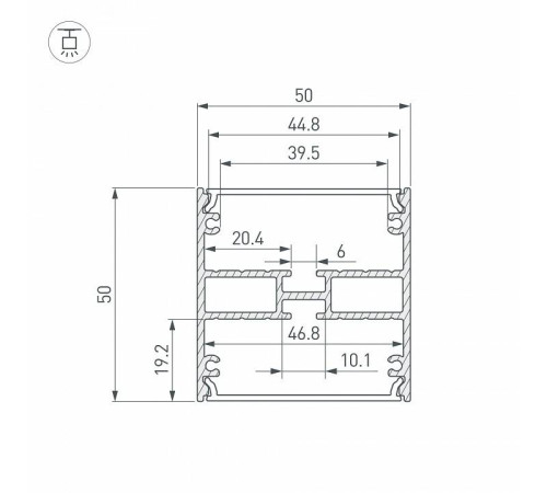 Профиль накладной Arlight LINE 047487