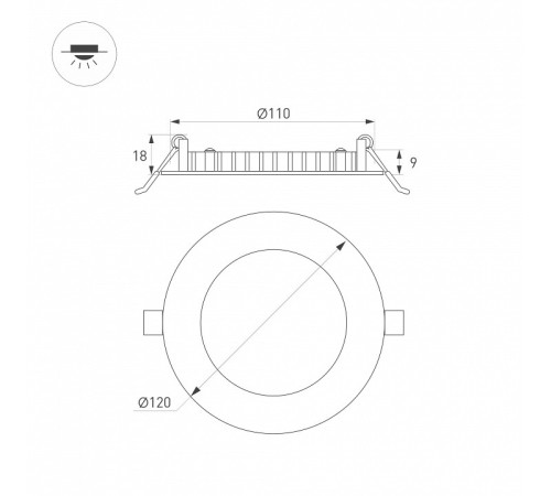 Встраиваемый светильник Arlight EDGE 049176