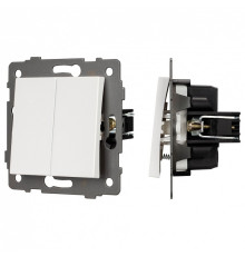 Выключатель самовозвратный двухклавишный без рамки Arlight SWT 049883