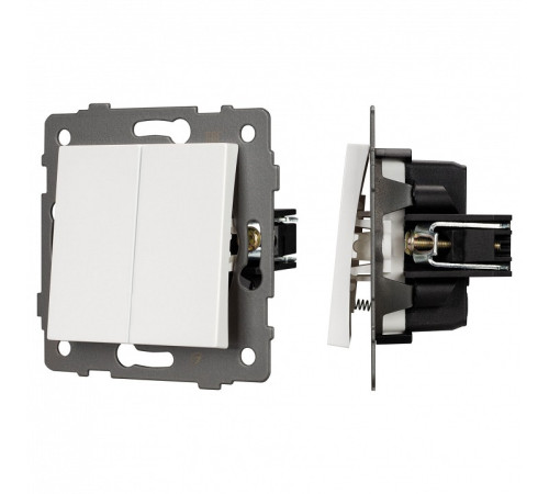 Выключатель самовозвратный двухклавишный без рамки Arlight SWT 049883