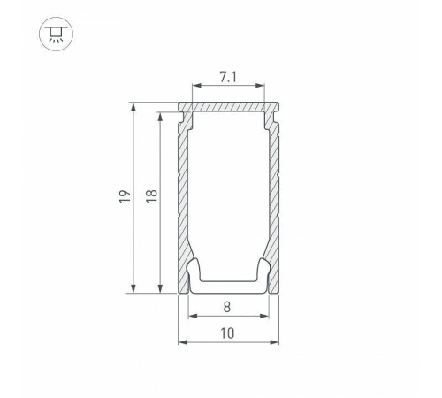 Профиль накладной Arlight LINE 053426