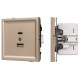Розетка 2хUSB type A и C без рамки Arlight SCT-TENDO 054097