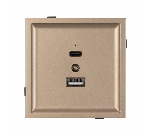 Розетка 2хUSB type A и C без рамки Arlight SCT-TENDO 054097