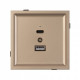 Розетка 2хUSB type A и C без рамки Arlight SCT-TENDO 054097