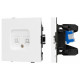 Розетка двойная Ethernet RJ-45 и со шторками, без рамки Arlight SCT-TENDO 054100