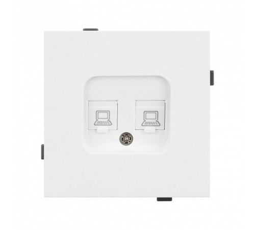 Розетка двойная Ethernet RJ-45 и со шторками, без рамки Arlight SCT-TENDO 054100