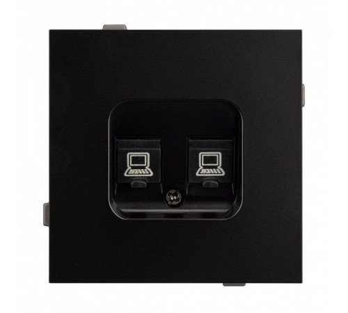 Розетка двойная Ethernet RJ-45 и со шторками, без рамки Arlight SCT-TENDO 054101