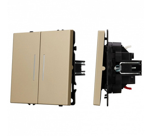 Выключатель проходной двухклавишный без рамки Arlight SWT 054268