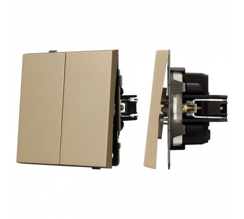 Выключатель проходной двухклавишный без рамки Arlight SWT 054554