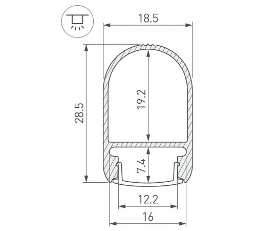 Профиль накладной Arlight WARDROBE 054943