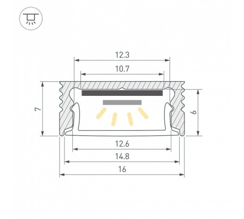 Профиль накладной Arlight SL 059785