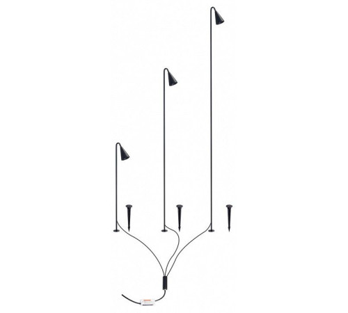 Наземный низкий светильник Arte Lamp MULIPHEIN A1084PA-3BK