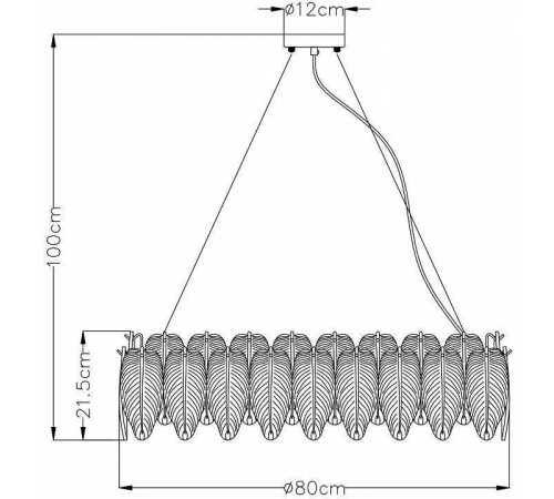 Подвесная люстра Arte Lamp Evie A4052SP-12SG