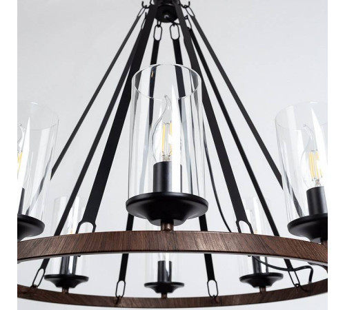 Подвесная люстра Arte Lamp Dalim 8 ламп A7014SP-8BK