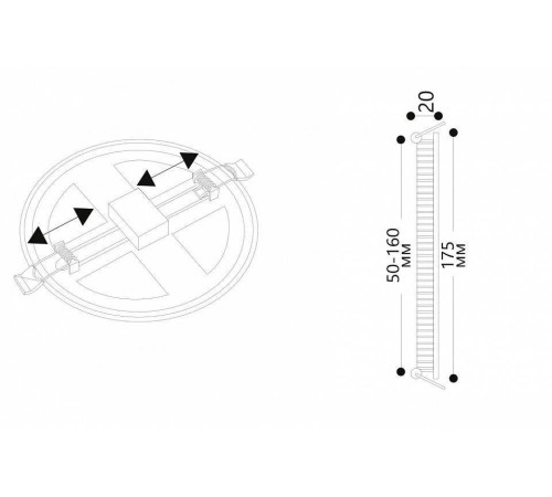 Встраиваемый светильник Arte Lamp Mesura A7974PL-1WH