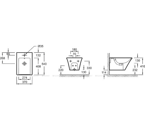 Биде подвесное Jacob Delafon Grands Boulevards белое EMH0002-00