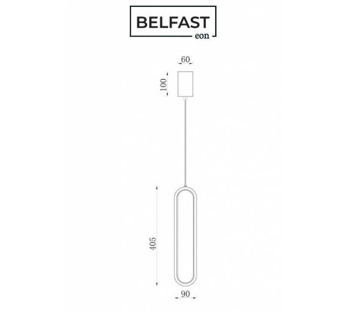 Подвесной светильник Belfast Nevis 86227-1W-41 BL