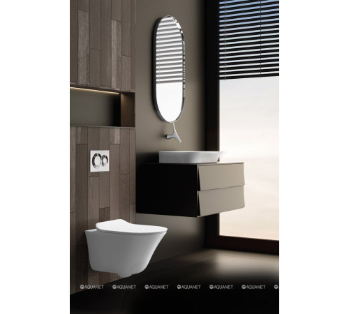 Комплект Jacob Delafon Vive унитаз подвесной с сиденьем и инсталляция с клавишей хром Set-VIVE-CP