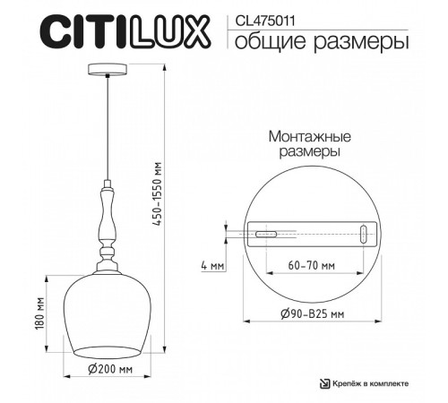 Подвесной светильник Citilux NORT CL475011