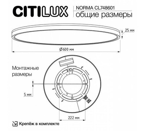 Накладной светильник Citilux Norma CL748601